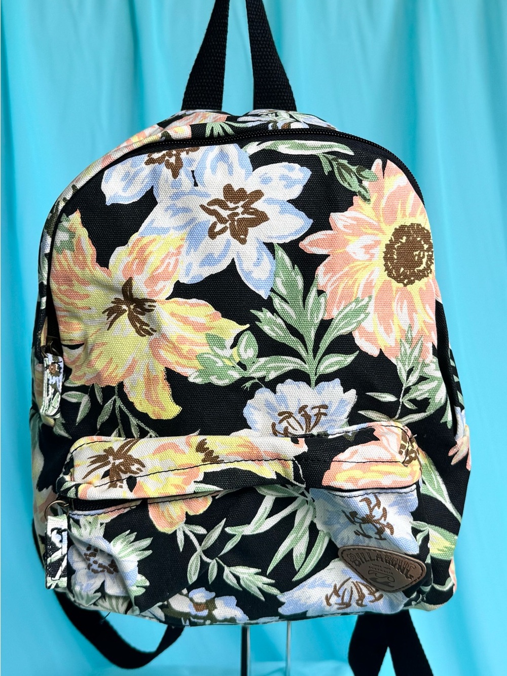Billabong Floral Small Cotton Backpack Purse NWOT